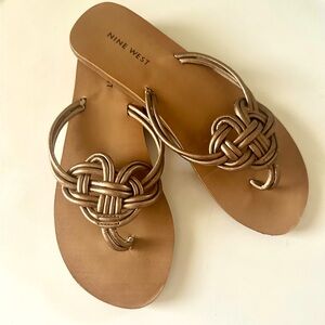 🤎 Nine West - Women's Brown & Bronze Sandals - Size: 9